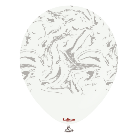 Kalisan Nebula White/Silver Latex Balloons