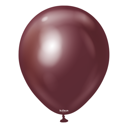 Kalisan Mirror Chrome Burgundy latex Balloons