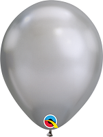 Qualatex Chrome Silver Latex Balloons
