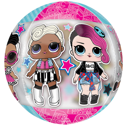 LOL Surprise! Glam Orbz Foil Balloons 15"/38cm x 16"/40cm G40