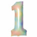 34" Amscan Pastel Rainbow Numbers