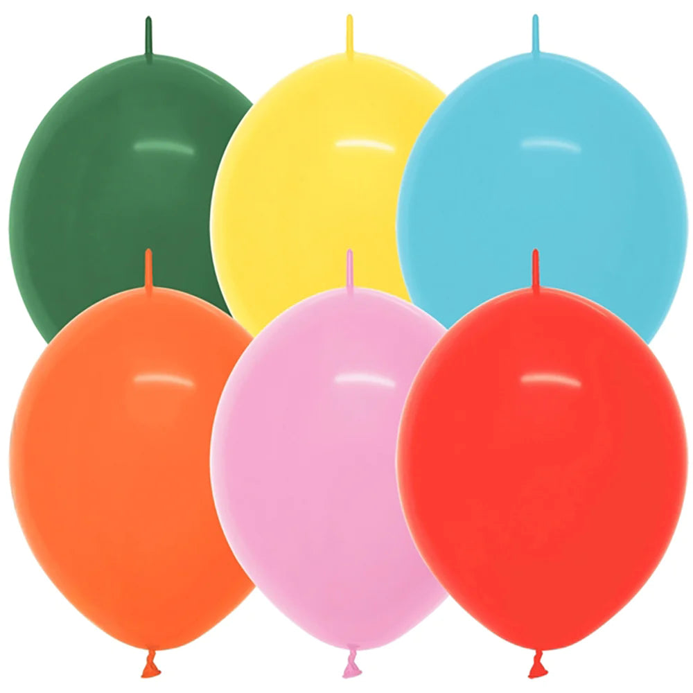 Metallic Assorted Link-O-Loon Latex Balloons