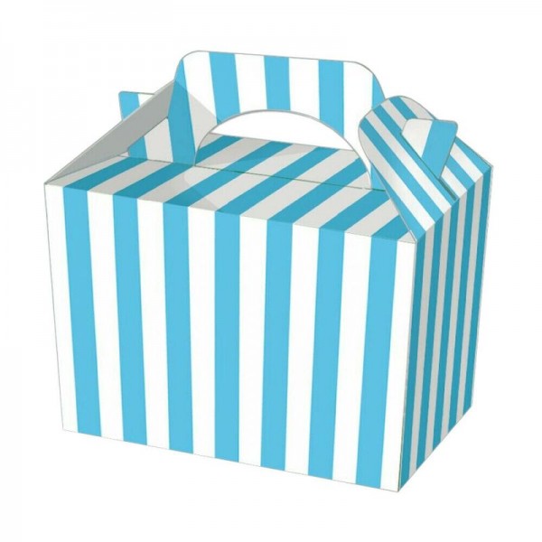 Pastel Blue Candy Stripe Party Boxes