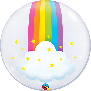 Qualatex 24" Deco Bubble - Rainbow Clouds