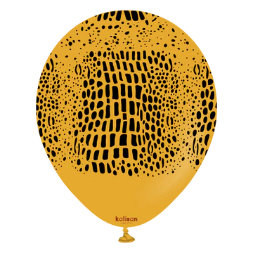 Kalisan Safari Crocodile Mustard/Black Latex Balloons