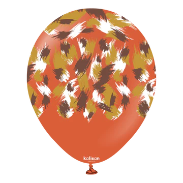 Kalisan Safari Savanna Rust Orange  Latex Balloons