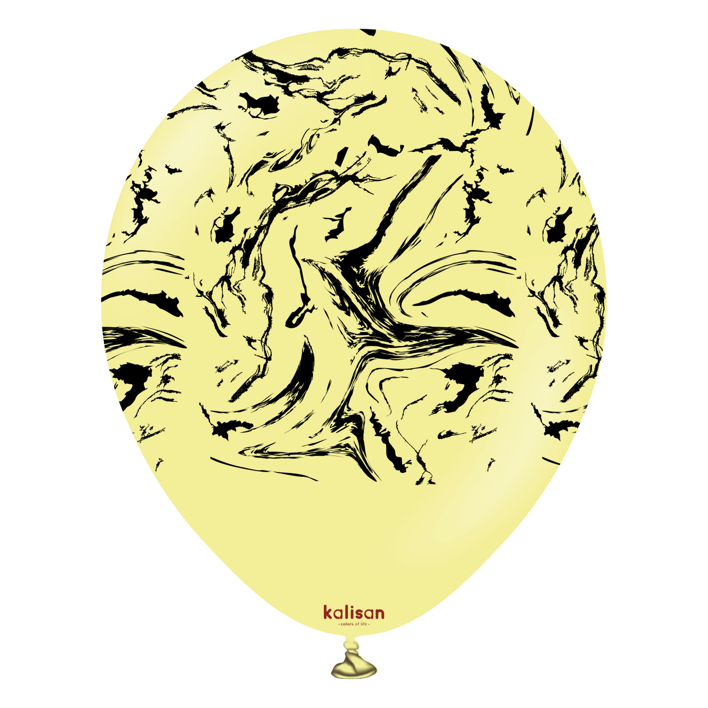 Kalisan Nebula Macaron Yellow/Black Latex Balloons