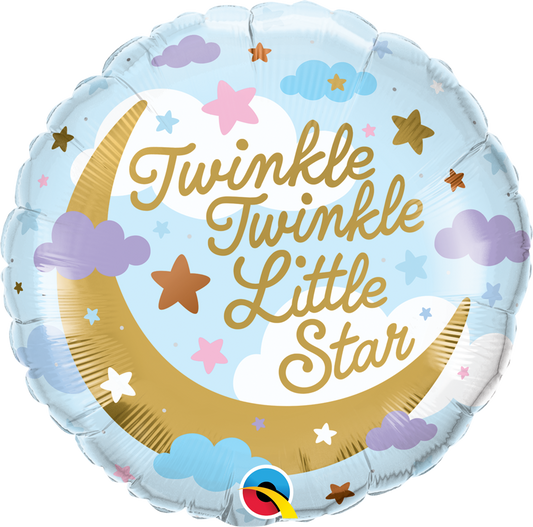18" ROUND QX FOIL PRINT 001CTTWINKLE TWINKLE LITTL