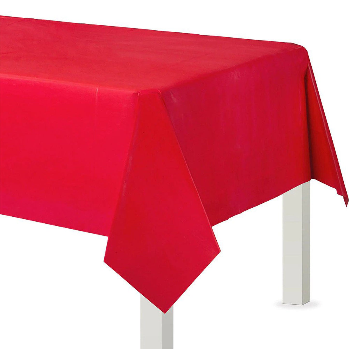 Apple Red Plastic Tablecovers 1.37m x 2.74m