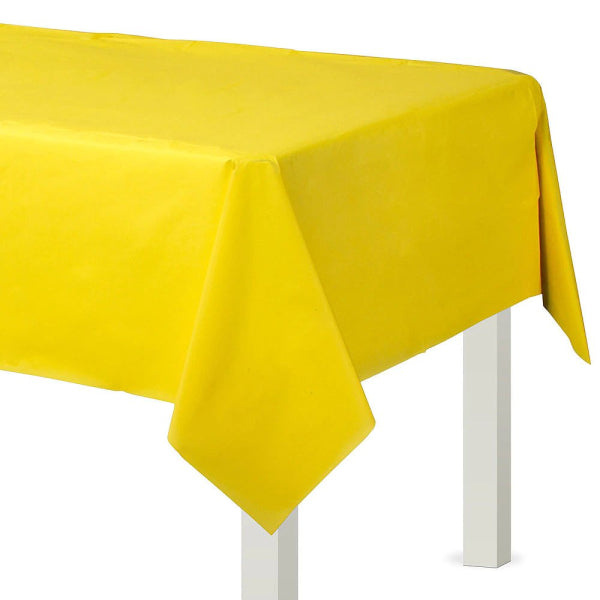 Sunshine Yellow Plastic Tablecovers 1.37m x 2.74m