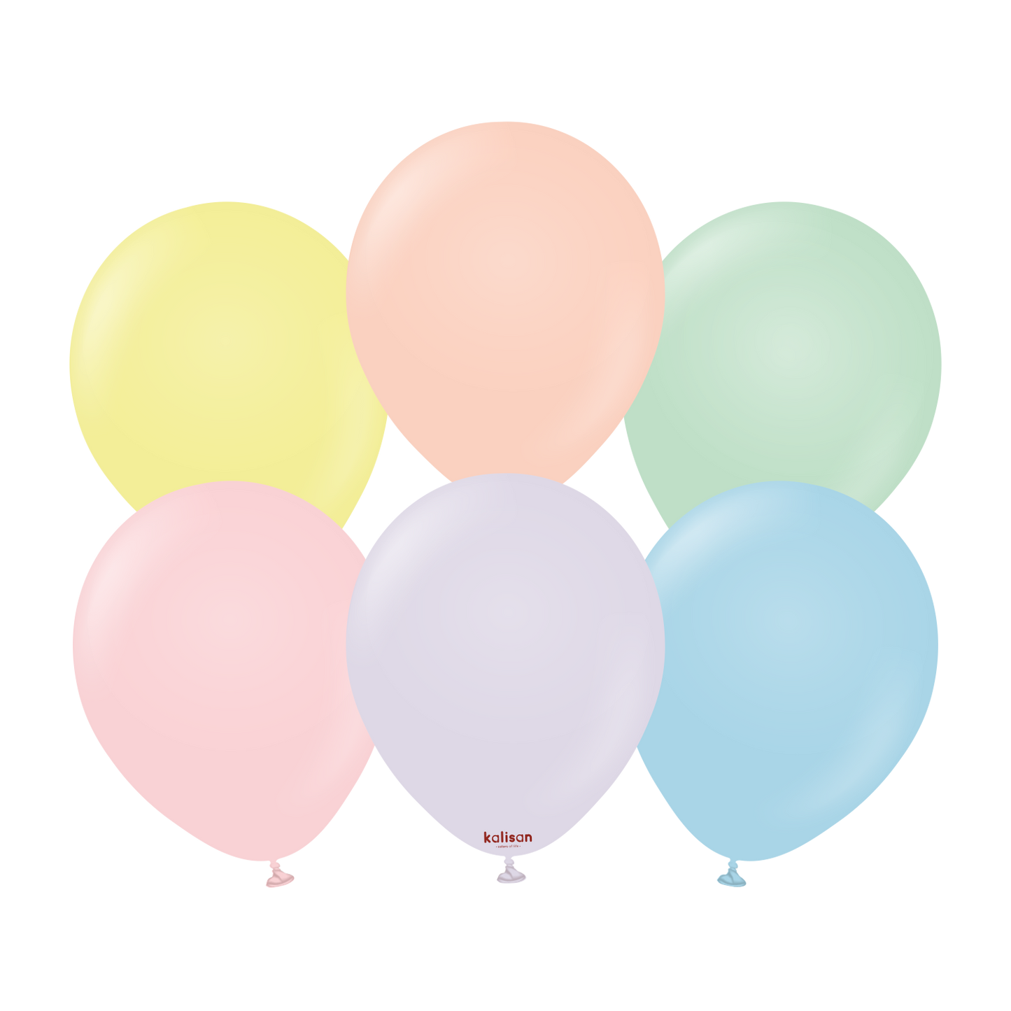 Kalisan Macaron Pastel Matte Assorted Latex Balloons