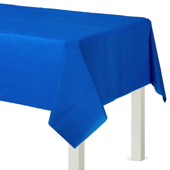Bright Royal Blue Rectangular Plastic Tablecovers 1.37m x 2.74m