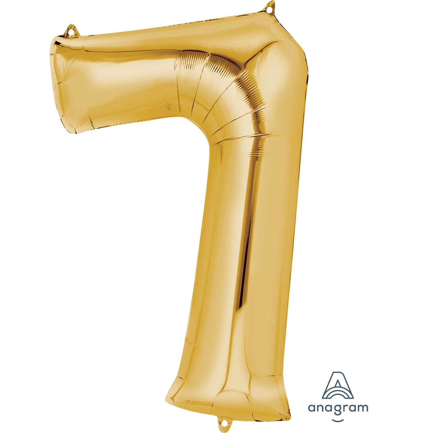 Anagram Number 7 Gold SuperShape Foil Balloons 22"/55cm w x 35"/88cm h 1 PC