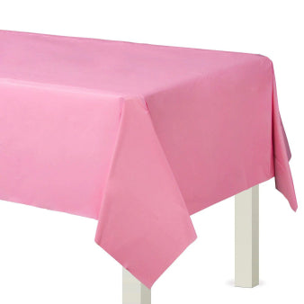 Bright Pink Plastic Tablecovers 1.37m x 2.74m