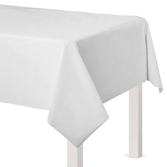 Frosty White Plastic Tablecovers 1.37m x 2.74m