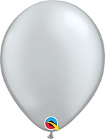 Qualatex Metallic Silver Latex Balloons