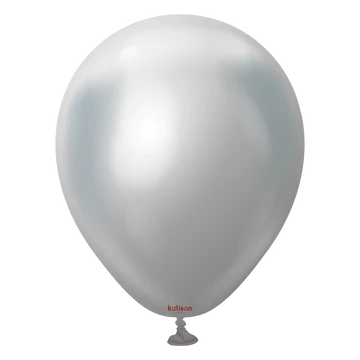 Kalisan Mirror Chrome Silver Latex Balloons