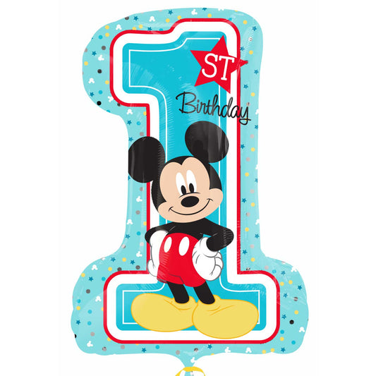Mickey Mouse 1st Birthday SuperShape Foil Balloons P38