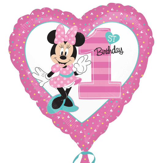 Minnie Mouse 1st Birthday Standard Foil Balloons S60