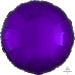Anagram Metallic Purple Circle Standard Unpackaged Foil Balloons S15 - 1 PC