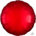 Anagram Metallic Red Circle Standard Unpackaged Foil Balloons S15 - 1 PC
