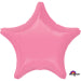 Anagram Bright Bubble Gum Pink Star Standard Unpackaged Foil Balloons S15 - 1 PC
