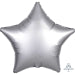 Anagram Platinum Star Satin Luxe Standard HX Unpackaged Foil Balloons S15 - 1 PC