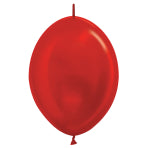 Metallic Red Link-O-Loon Latex Balloons