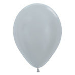 Sempertex Satin Silver Balloons