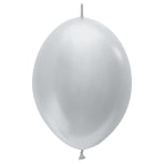 Satin Silver Link-O-Loons Sempertex Balloons