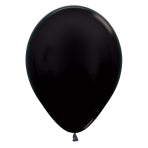 Sempertex Metallic Solid Black Balloons