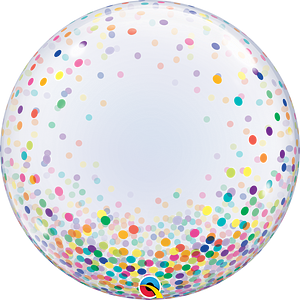 Qualatex 24" Deco Bubble - Colourful Confetti Dots