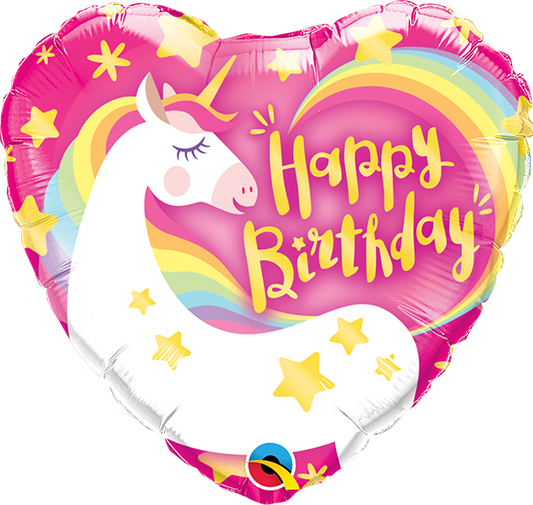 Happy Birthday Magical Unicorn 9 Inch Foil Balloon