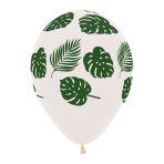 Sempertex 12″ Leaves White Balloons  (25)