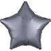 Anagram Graphite Star Satin Luxe Standard HX Unpackaged Foil Balloons S15 - 1 PC
