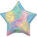 Pastel Rainbow Iridescent Star Standard HX Unpackaged Foil Balloons S40 - 1 PC
