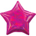 Magenta Iridescent Star Standard HX Unpackaged Foil Balloons S40 - 1 PC