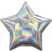 Silver Iridescent Star Standard HX Unpackaged Foil Balloons S40 - 1 PC