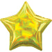 Yellow Iridescent Star Standard HX Unpackaged Foil Balloons S40 - 1 PC