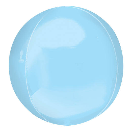 Jumbo Pastel Blue Orbz Foil Balloons 21"/53cm x 21"/53cm P55 - 1 PC