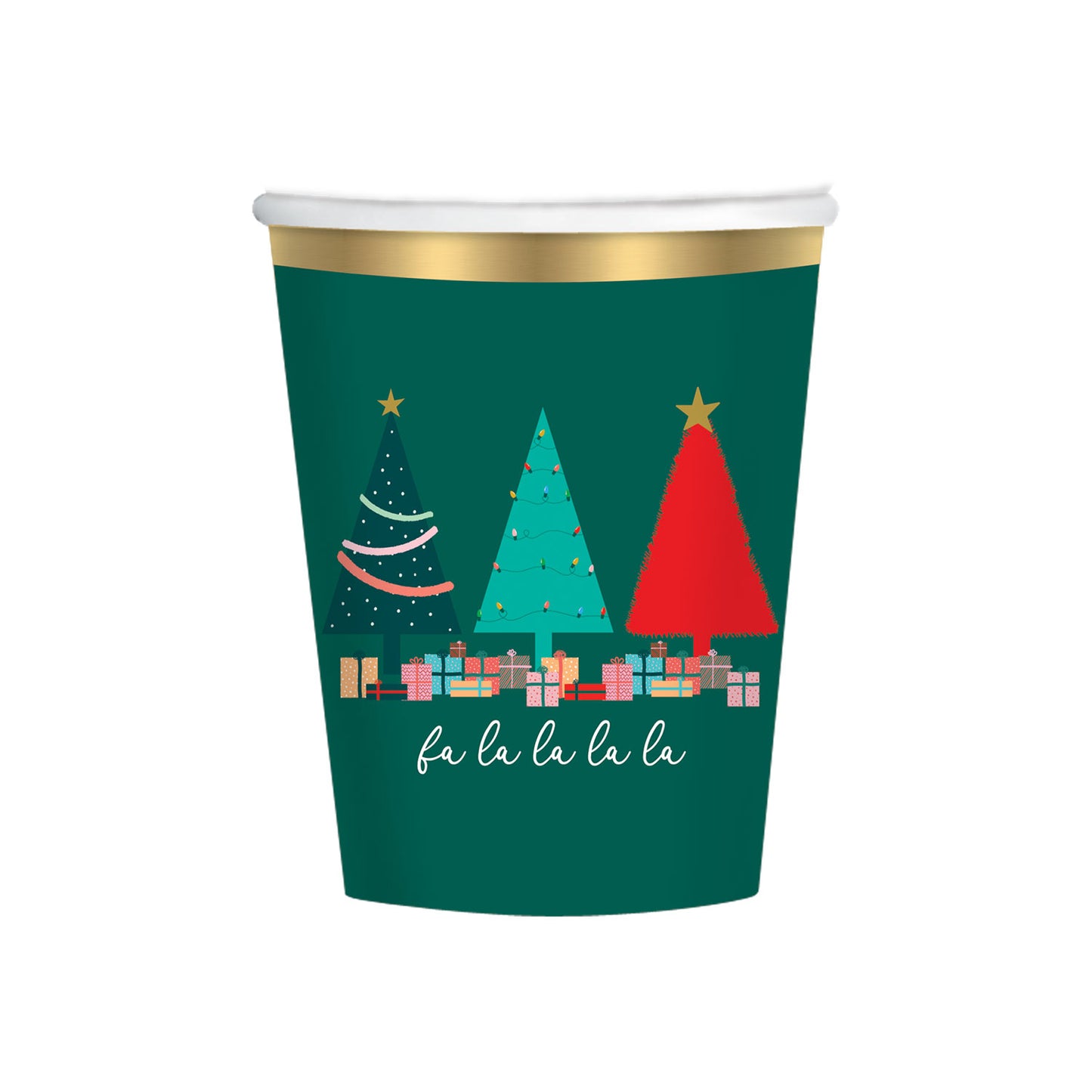 Traditional Christmas Paper Cups 250ml