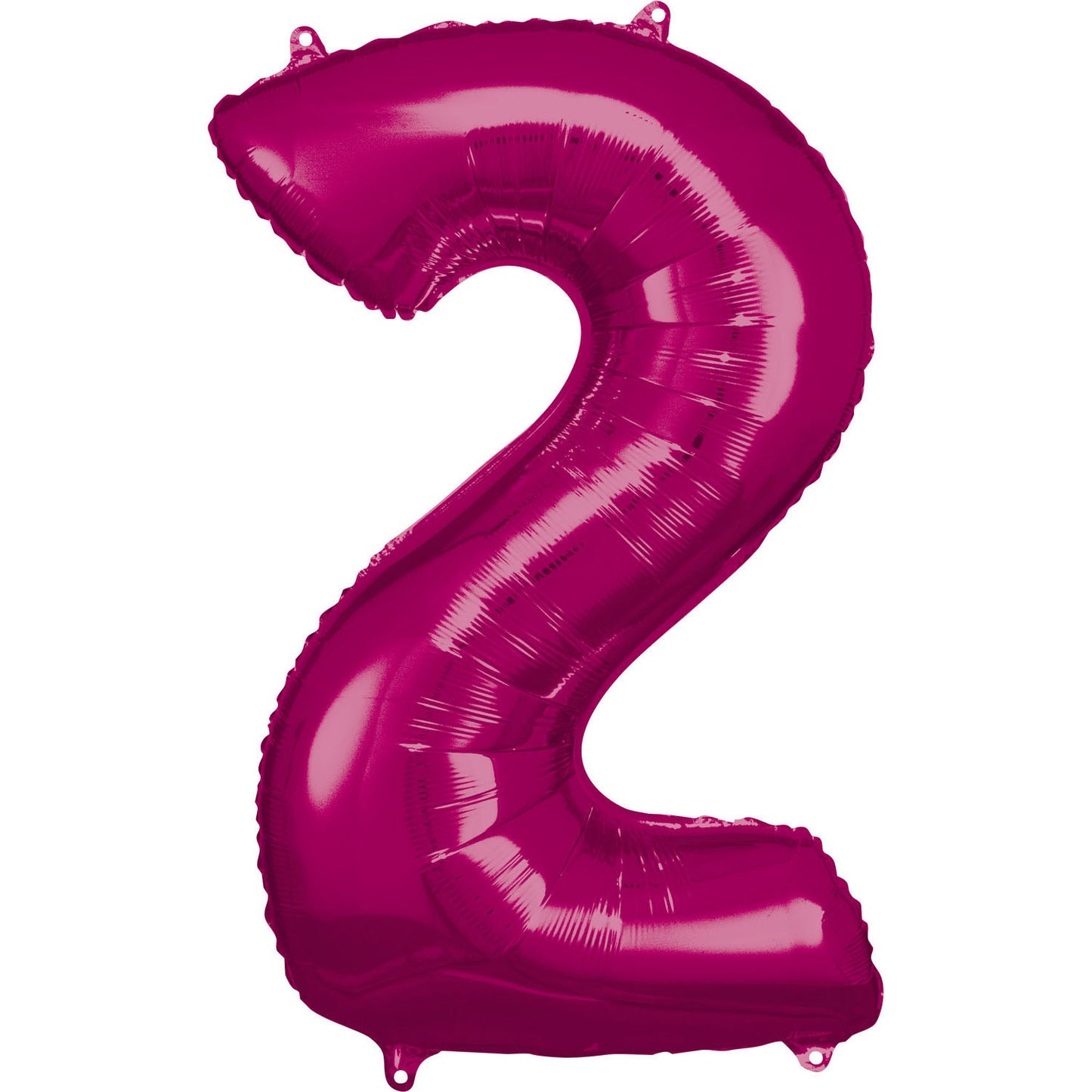 Number 2 Pink SuperShape Foil Balloons 22"/58 cm w x 33"/86cm h 1 PC