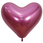 14" Reflex Fuchsia Heart (50pcs) Sempertex Balloons