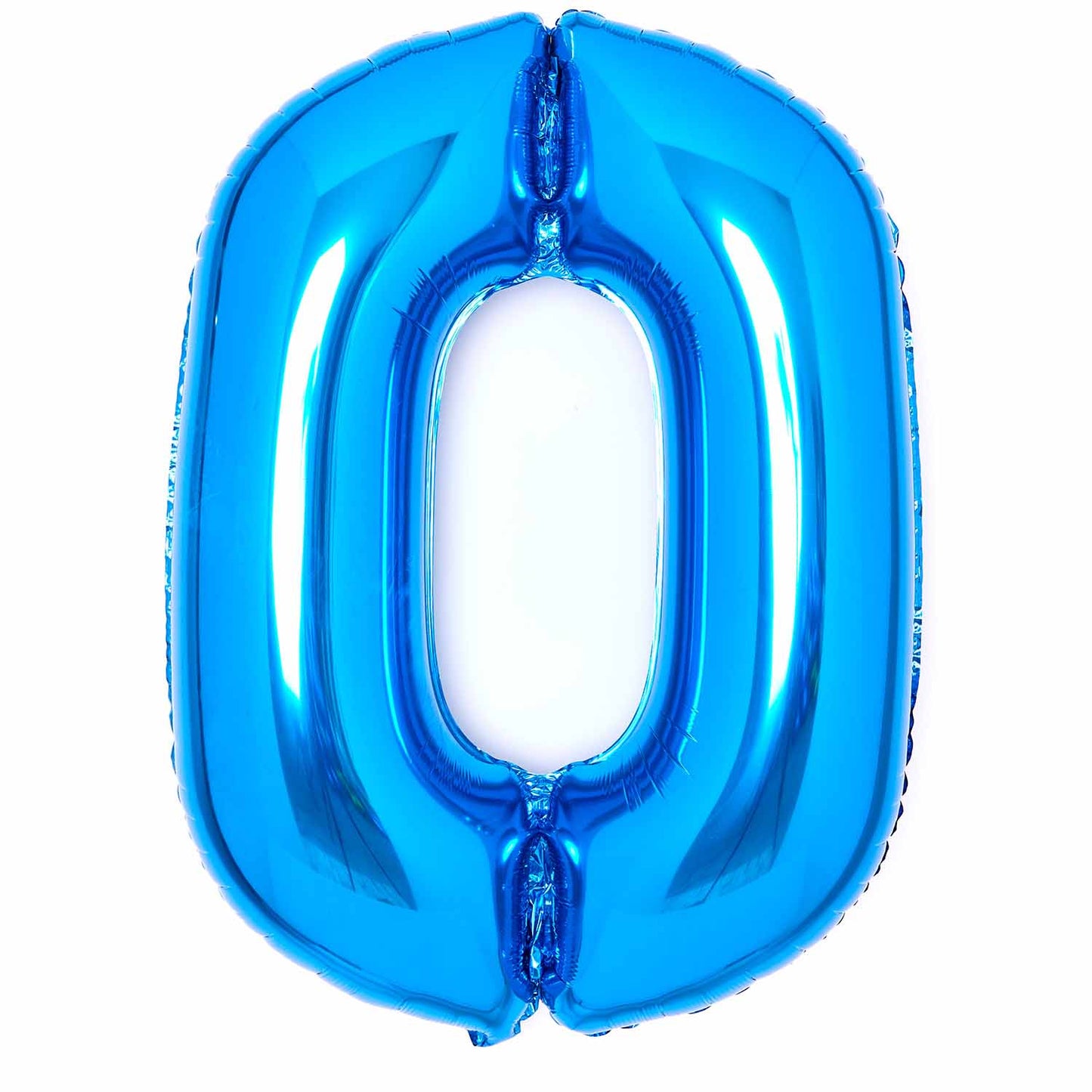 Amscan Large Number 0 Blue Foil Balloons 25"/64cm w x 35"/90cm 1 pcs