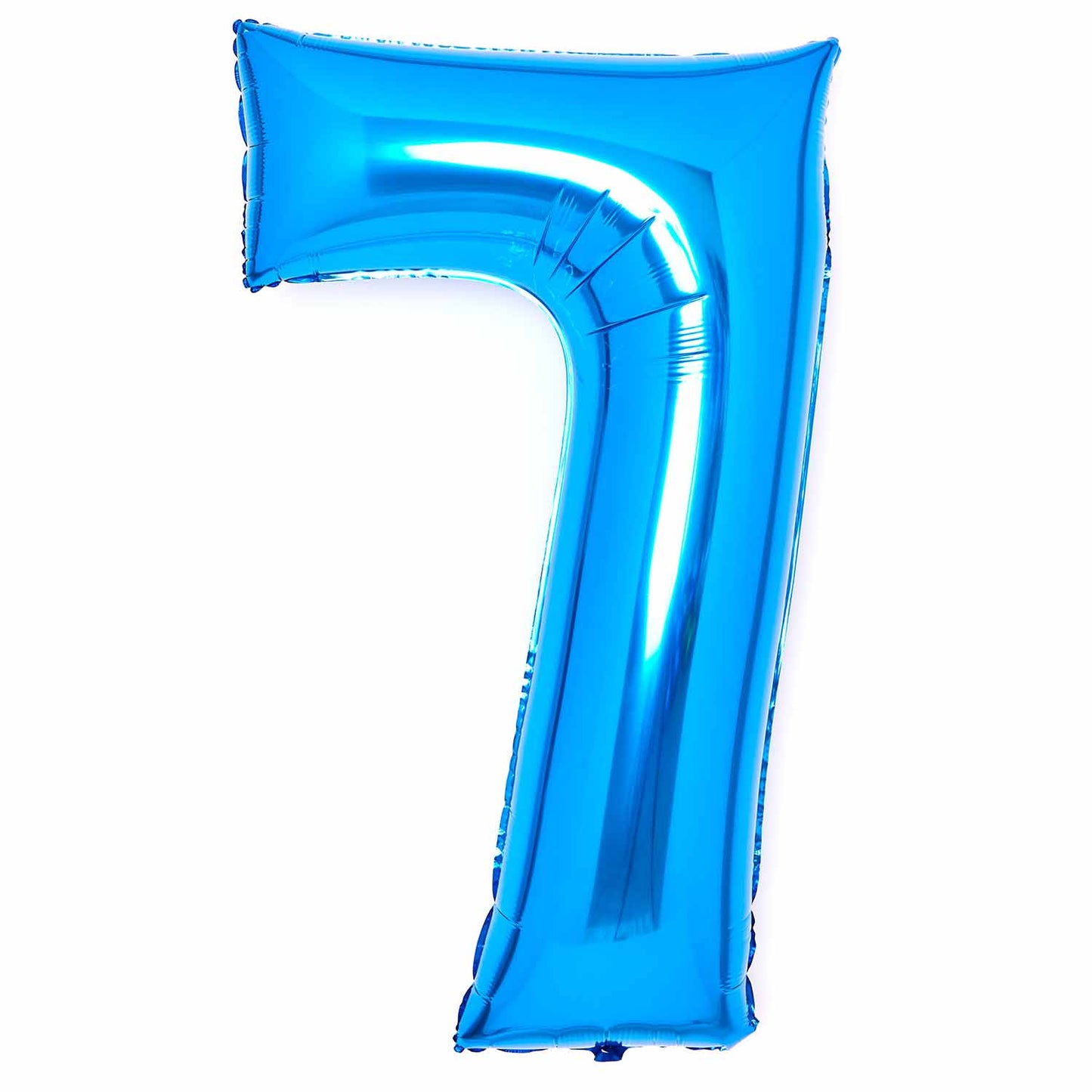 Amscan Large Number 7 Blue Foil Balloons 21" /53cm w x 35" /89cm 1PC