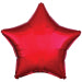 Amscan Metallic Red Star Standard Unpackaged Foil Balloons C16 - 1 PC