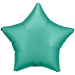 Amscan Silk Lustre Jade Green Star Standard Unpackaged Foil Balloons C16 - 1 PC