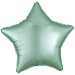 Amscan Silk Lustre Mint Green Star Standard Unpackaged Foil Balloons C16 - 1 PC