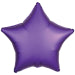 Amscan Silk Lustre Purple Star Standard Unpackaged Foil Balloons C16 - 1 PC