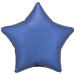 Amscan Silk Lustre Azure Blue Star Standard Unpackaged Foil Balloons C16 - 1 PC